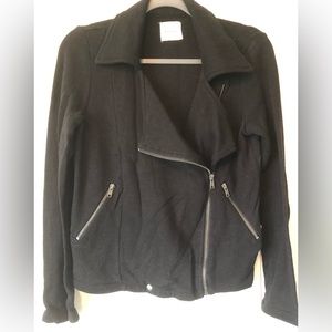 Moto-style Zipper Cardigan Sweater